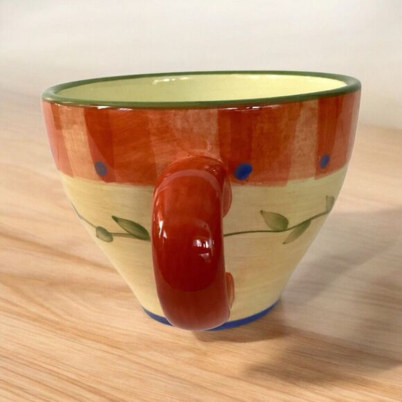 Pfaltzgraff Napoli Hand Painted Large Mugs/Soup Bowls Coffee Tea Cups Set Of 2 - Picture 2 of 8